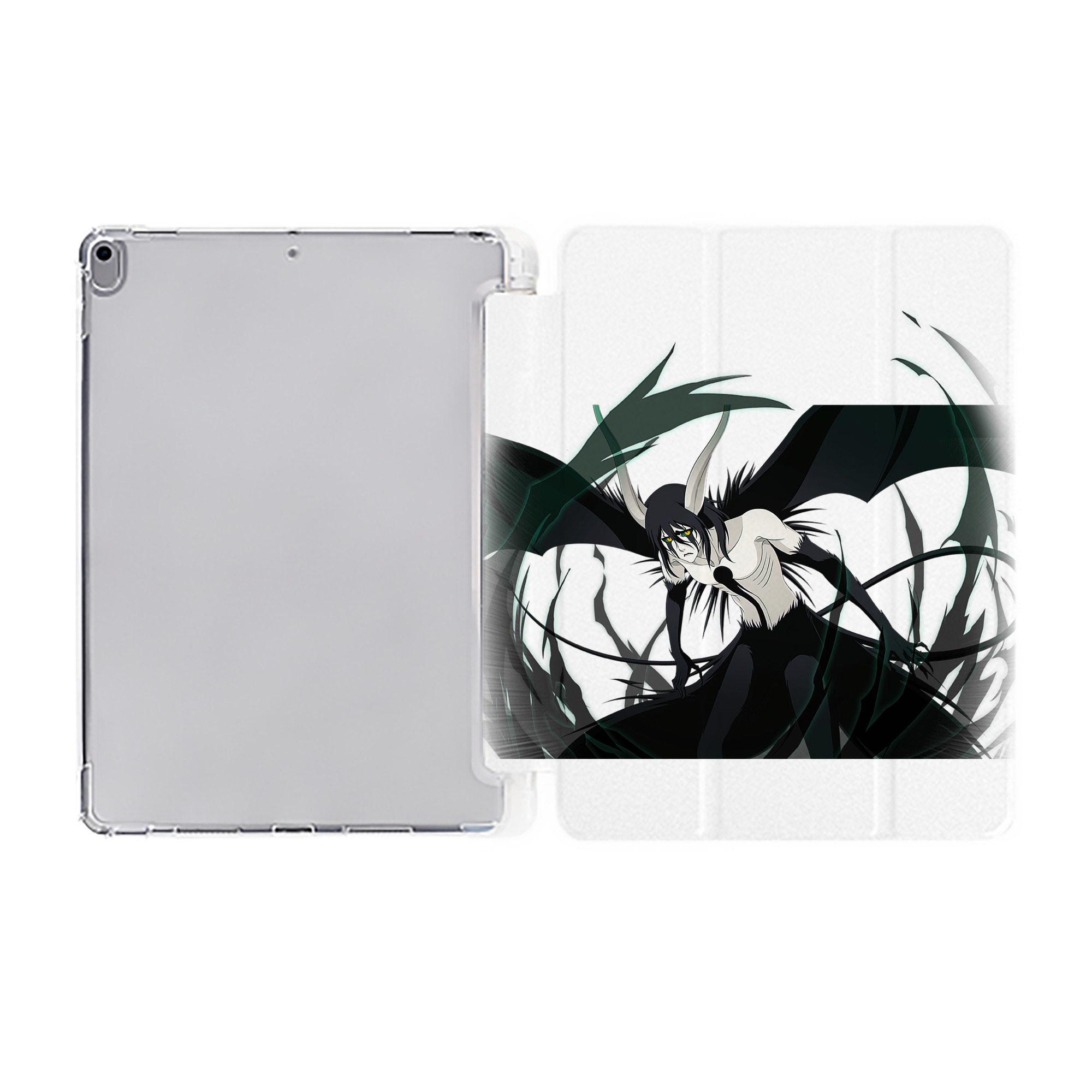 （画像用） ブリーチ ウルキオラ·シファー BLEACH Ulquiorra cifer IPad ケース ペン収納付き 三つ折りスタンド PUレザー×シリコン 対応機種9.5/10.5/10.9インチ